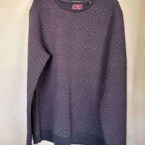 Scotch & Soda Textured Dark Purple / Black Crewneck Sweatshirt